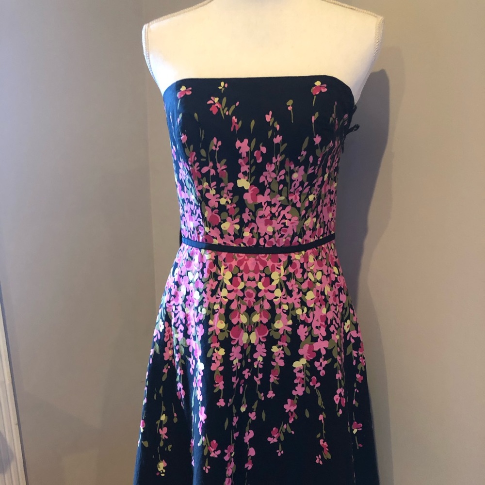 ANN TAYLOR LOFT | black floral print dress - Picture 4 of 7